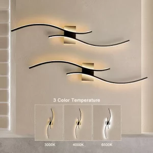 Applique murale LED design moderne minimaliste avec variations de couleur lumière intérieure chambre salon cuisine éclairage adaptable élégant Applique murale LED design moderne minimaliste avec variations de couleur lumière intérieure chambre salon cuisine éclairage adaptable élégant