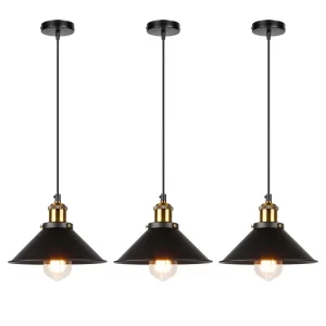 Suspension Industrielle Vintage en Métal Design Loft Élégant pour Salon Cuisine Bar Suspension Industrielle Vintage en Métal Design Loft Élégant pour Salon Cuisine Bar