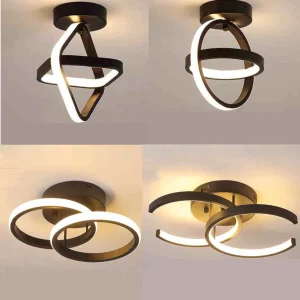 Plafonnier moderne LED aluminium design créatif lumière chaleureuse salon chambre couloir bureau éclairage intérieur élégant économique durable