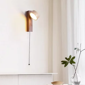 Applique murale bois naturel moderne design industriel éclairage LED chaleureux chambre salon élégance économique