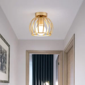 Plafonnier métal doré design moderne minimaliste éclairage intérieur salle à manger chambre salon éclairage chaleureux économique élégant