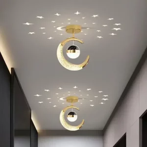 Plafonnier LED métal doré globe verre design céleste contemporain ambiance étoilée lumière douce chambre salon suspension Plafonnier LED métal doré globe verre design céleste contemporain ambiance étoilée lumière douce chambre salon suspension