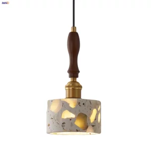 Suspension IWHD en bois et Terrazzo style japonais éclairage cuisine salle à manger luminaire design unique écoénergétique Suspension IWHD en bois et Terrazzo style japonais éclairage cuisine salle à manger luminaire design unique écoénergétique