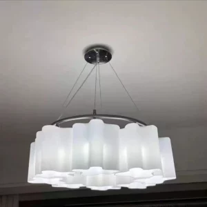 Plafonnier suspension verre givré LED design moderne épuré éclairage diffus ambiant pour salon salle à manger chambre Plafonnier suspension verre givré LED design moderne épuré éclairage diffus ambiant pour salon salle à manger chambre