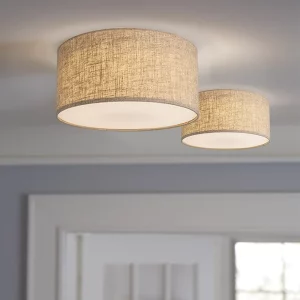 Plafonnier LED en lin design nordique moderne  luminaire décoratif pour salon chambre cuisine couloir loft éclairage chaleureux économique élégant