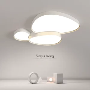 Plafonnier LED moderne design épuré lumière douce salle à manger chambre salon éclairage intérieur style contemporain minimaliste fixation directe certification CCC