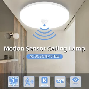 Plafonnier LED capteur de mouvement 40W moderne minimaliste entrée couloir balcon éclairage automatique économique Plafonnier LED capteur de mouvement 40W moderne minimaliste entrée couloir balcon éclairage automatique économique