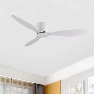 Plafonnier ventilateur bois blanc design moderne éclairage LED intégré chambre salon refroidissement économique élégant Plafonnier ventilateur bois blanc design moderne éclairage LED intégré chambre salon refroidissement économique élégant