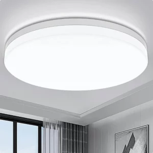 Plafonnier LED acrylique design moderne minimaliste lumière douce chambre salon bureau cuisine éclairage intérieur économie d’énergie élégance intemporelle