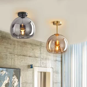 Plafonnier moderne nordique verre transparent design minimaliste LED éclairage créatif salon salle à manger éclairage chaleureux économique élégant