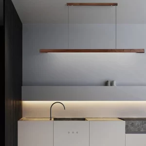 Suspension en bois LED design scandinave moderne luminaire éclairage cuisine salle à manger bureau chaleureux économique élégant Suspension en bois LED design scandinave moderne luminaire éclairage cuisine salle à manger bureau chaleureux économique élégant
