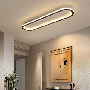 Plafonnier LED aluminium design moderne minimaliste éclairage uniforme chambre salon cuisine bureau restaurant hôtel appartement élégant économique