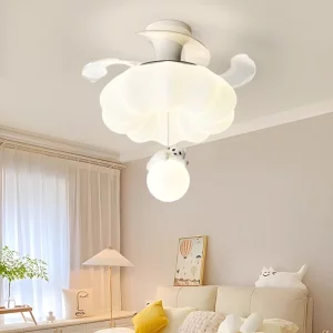 Plafonnier Ventilateur Enfants Design Nuageux Éclairage Doux Chambres Salle à Manger Économique Silencieux Plafonnier Ventilateur Enfants Design Nuageux Éclairage Doux Chambres Salle à Manger Économique Silencieux