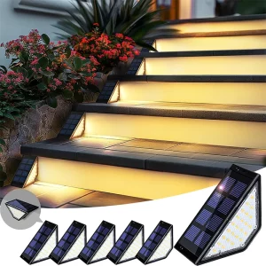 Luminaire extérieur solaire LED design moderne fonctionnel pour marches escaliers jardins éclairage sûr économique IP65 Luminaire extérieur solaire LED design moderne fonctionnel pour marches escaliers jardins éclairage sûr économique IP65