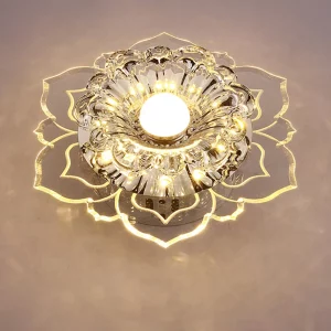 Plafonnier moderne LED design floral verre métal éclairage salon chambre salle à manger lumière élégante économique durable