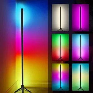 Lampe sur pied aluminium moderne design RGBWW lumière d’ambiance salle à manger chambre salon éclairage intelligent économies d’énergie certification qualité Lampe sur pied aluminium moderne design RGBWW lumière d’ambiance salle à manger chambre salon éclairage intelligent économies d’énergie certification qualité
