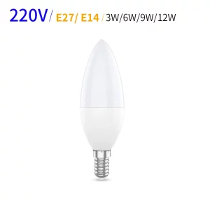 Ampoule LED à la cire moderne design minimaliste E14 E27 3W-12W 3000K-6000K éclairage intérieur économique Ampoule LED à la cire moderne design minimaliste E14 E27 3W-12W 3000K-6000K éclairage intérieur économique