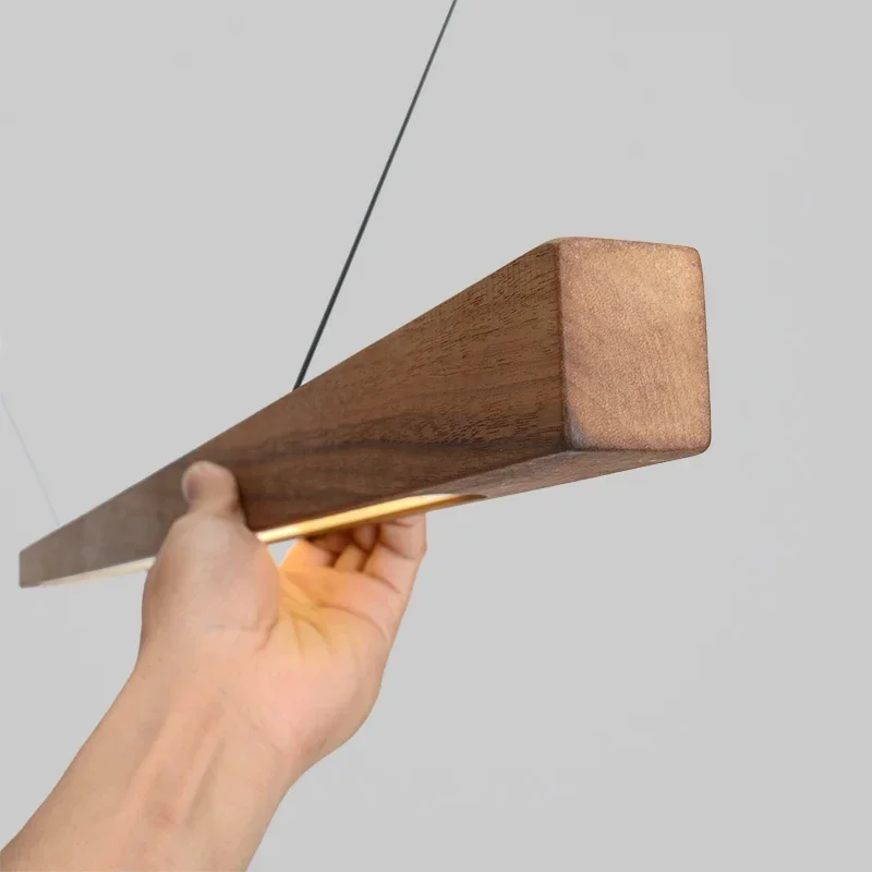 Suspension en bois LED design scandinave moderne luminaire éclairage cuisine salle à manger bureau chaleureux économique élégant