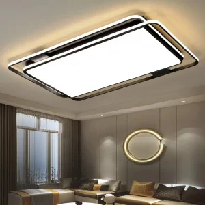 Plafonnier LED moderne design minimaliste en métal et plastique intérieur élégant éclairage uniforme salon chambre économique