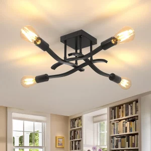 Plafonnier métal design moderne industriel style scandinave lumière chaleureuse salon chambre salle à manger éclairage contemporain élégant