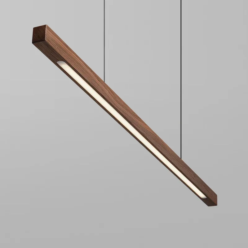 Suspension en bois LED design scandinave moderne luminaire éclairage cuisine salle à manger bureau chaleureux économique élégant