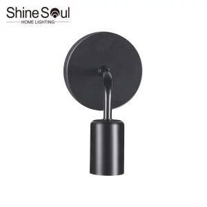 Applique murale moderne design minimaliste en métal noir mat éclairage LED intérieur salon chambre bureau décoration industrielle élégante