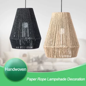 Suspension moderne en corde à papier tissée à la main design épuré et naturel luminaire pour salon chambre et bureau éclairage chaleureux et artisanal Suspension moderne en corde à papier tissée à la main design épuré et naturel luminaire pour salon chambre et bureau éclairage chaleureux et artisanal