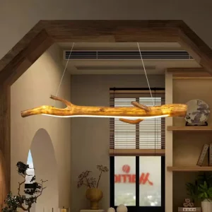 Plafonnier bois vintage branche arbre luminaire décoratif Home Lover chambre salon restaurant éclairage chaleureux économique élégant Plafonnier bois vintage branche arbre luminaire décoratif Home Lover chambre salon restaurant éclairage chaleureux économique élégant