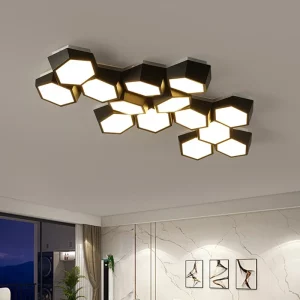 Plafonnier LED bois naturel design scandinave nordique moderne chambre salon éclairage chaleureux économique élégant