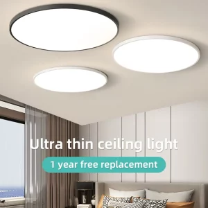 Plafonnier LED moderne ultra-mince design minimaliste pour salon chambre cuisine éclairage uniforme lumière douce économie d’énergie Plafonnier LED moderne ultra-mince design minimaliste pour salon chambre cuisine éclairage uniforme lumière douce économie d’énergie