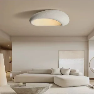 Plafonnier moderne design wabi-sabi lampe chambre à coucher japonaise éclairage nordique salon lumière chaude blanche 70cm