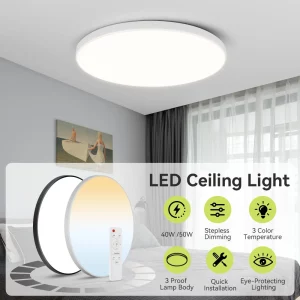Plafonnier LED Design Moderne Blanc avec Télécommande pour Salon et Chambre Éclairage Intelligente Plafonnier LED Design Moderne Blanc avec Télécommande pour Salon et Chambre Éclairage Intelligente