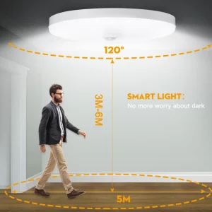 Plafonnier LED PVC design moderne minimaliste avec détecteur de mouvement  éclairage intérieur automatique  salon  couloir  bureau  lumière chaleureuse  économique  élégant