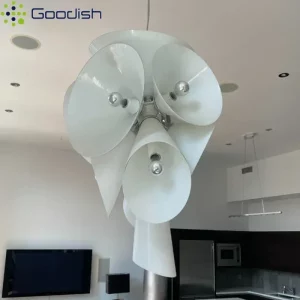 Pendant Light Metal Glass Modern Sculptural Design Dining Room Living Room Elegance