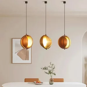Suspension bois LED design nordique moderne luminaire intérieur lumière chaleureuse écoénergétique élégance naturelle Suspension bois LED design nordique moderne luminaire intérieur lumière chaleureuse écoénergétique élégance naturelle