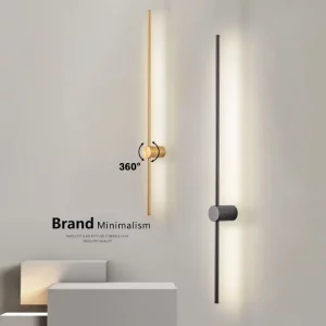 Lampes murales LED en cuivre noir  design moderne  360° rotatif  éclairage intérieur  décoration chambre  salon  cuisine  salle à manger