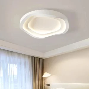 Plafonnier LED moderne minimaliste lumière douce intérieur design épuré salon chambre économie énergie élégance durabilité