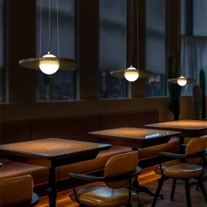Plafonnier bois naturel design moderne minimaliste salle à manger cuisine bureau salon éclairage chaleureux économique élégant