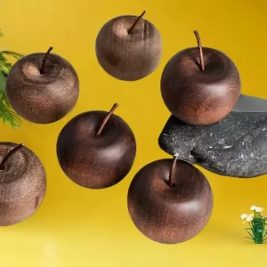Décoration murale en bois naturel style rustique  ornement en forme de pomme  cadeau unique pour salon  chambre ou cuisine  décoration éco-friendly élégante