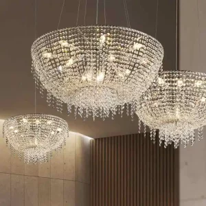 Suspension en cristal style nordique luminaire élégant pour salon chambre cuisine décoration intérieure lumineuse et moderne Suspension en cristal style nordique luminaire élégant pour salon chambre cuisine décoration intérieure lumineuse et moderne