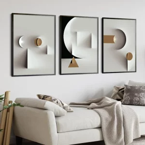 Art mural minimaliste moderne avec lignes géométriques noires et blanches peinture haute définition dorée affiche imprimée décor de chambre à coucher et de salon maison Art mural minimaliste moderne avec lignes géométriques noires et blanches peinture haute définition dorée affiche imprimée décor de chambre à coucher et de salon maison