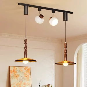 Suspension bois métal verre design vintage moderne éclairage chaleureux économique salon salle à manger Suspension bois métal verre design vintage moderne éclairage chaleureux économique salon salle à manger