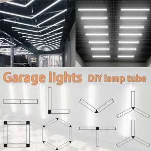Suspension modulaire LED en nid d’abeille design moderne éclairage industriel garage atelier salon barbecue économie d’énergie haute performance