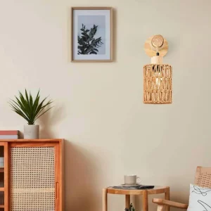 Applique murale bois naturel design scandinave luminaire rustique éclairage intérieur salon chambre couloir hôtel chaleureux économique élégant