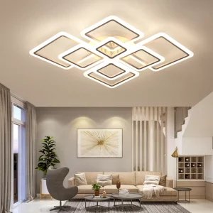 Plafonnier moderne acrylique et métal design épuré lumière diffuse salon cuisine chambre éclairage contemporain intelligent certification CCC garantie 2 ans Plafonnier moderne acrylique et métal design épuré lumière diffuse salon cuisine chambre éclairage contemporain intelligent certification CCC garantie 2 ans