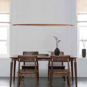 Pendant LED en bois naturel design scandinave nordique moderne chambre salon éclairage chaleureux économique élégant