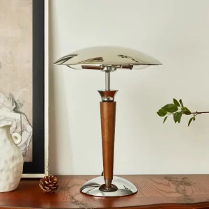 Lampe de table bois métal design scandinave nordique moderne bureau salon chambre éclairage chaleureux économique élégant