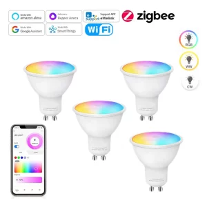 Ampoule LED intelligente Wi Fi Zigbee GU10 variable RGBCW pour Ewelink Alexa Google Home Yandex Smartthings Ampoule LED intelligente Wi Fi Zigbee GU10 variable RGBCW pour Ewelink Alexa Google Home Yandex Smartthings