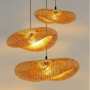 Suspension LED rotin tissé main design scandinave moderne luminaire chambre salon éclairage chaleureux économique élégant Suspension LED rotin tissé main design scandinave moderne luminaire chambre salon éclairage chaleureux économique élégant