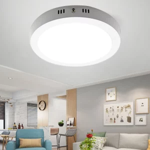 Plafonnier LED moderne design scandinave lumière uniforme intérieure salle séjour chambre éclairage économique élégant